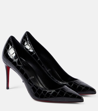 Kate 85 croc-effect leather pumps | Christian Louboutin