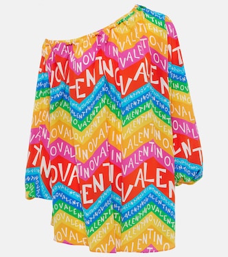 Valentino Chevron 24 silk minidress | Valentino