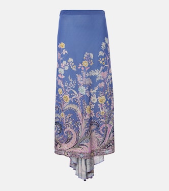Printed asymmetric maxi skirt | Etro