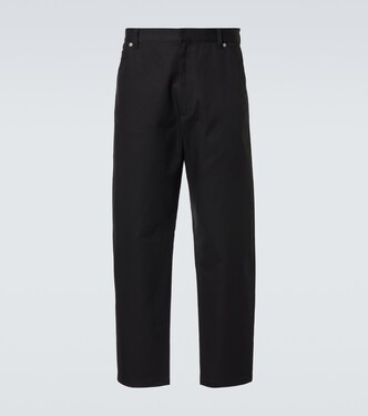 Mid-rise cotton wide-leg pants | Prada