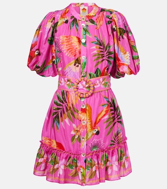 فستان ميدي من القطن المخلوط بطبعات | Farm Rio