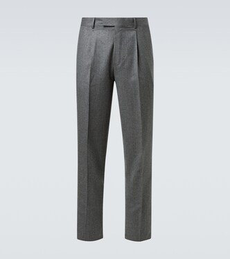 Wool flannel straight pants | Zegna