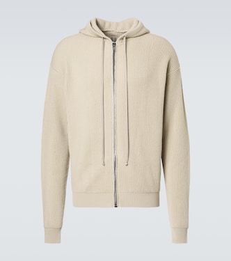 Ribbed-knit virgin wool hoodie | Rick Owens
