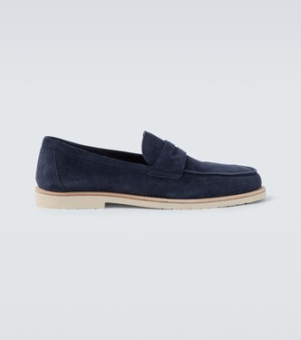 Suede penny loafers | Brunello Cucinelli