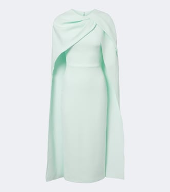 Oria caped crêpe midi dress | Safiyaa