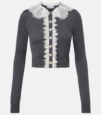 Cardigan aus Wolle mit Spitze | Self-Portrait