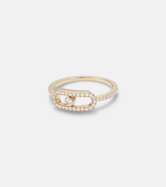 Move Uno 18kt gold ring with diamonds | Messika