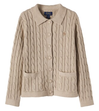 Cárdigan trenzado de algodón | Polo Ralph Lauren Kids
