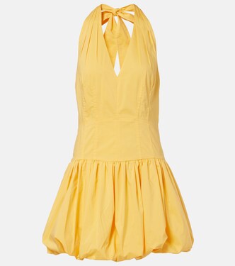 Brooke gathered cotton-blend minidress | Simkhai