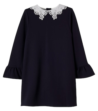 Embroidered ruffled jersey dress | Chloé Kids