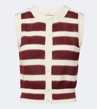 Divergent striped cotton-blend top | Eres