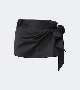 Belted satin miniskirt | The Attico