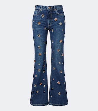 Jeans flared adornados | Farm Rio