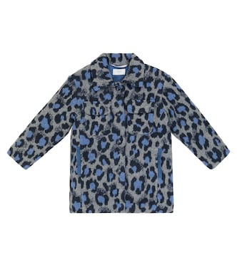 Leopard-print wool and cotton-blend coat | Paade Mode