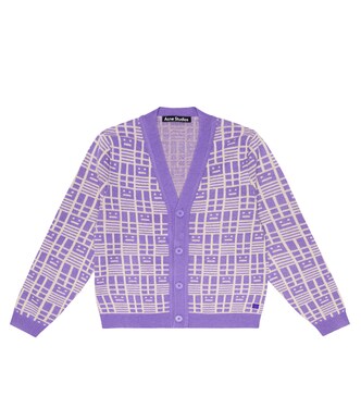 Cardigan Face en laine | Acne Studios Kids