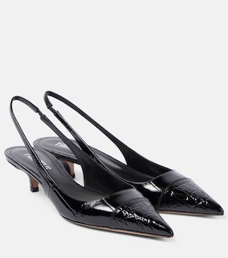Miranda 35 patent leather slingback pumps | Paris Texas