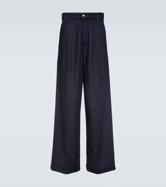 Pleated wide-leg jeans | Dries Van Noten