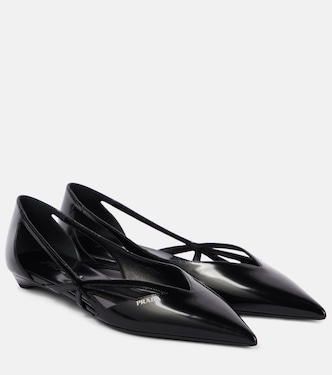 Leather ballet flats | Prada