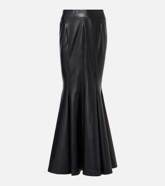 Faux leather maxi skirt | Norma Kamali