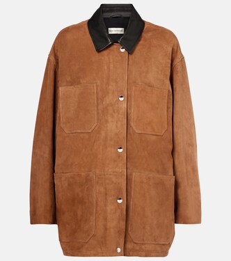 Barn leather-trimmed suede jacket | Nour Hammour