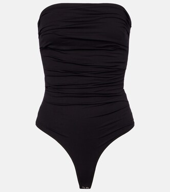 Gwyneth ruched open-back bodysuit | Agolde