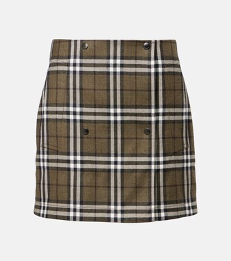 Minifalda de lana con Burberry Check | Burberry