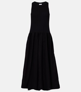 Robe longue Amelia en coton mélangé | Velvet