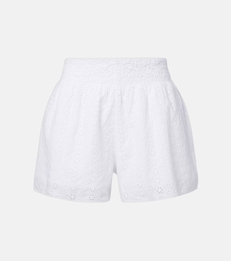 Iris eyelet cotton shorts | Velvet
