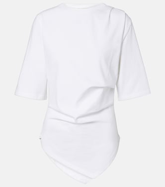 Gathered cotton jersey T-shirt | Róhe