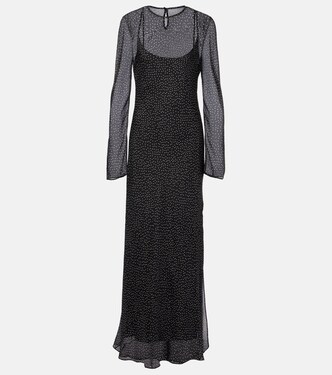 Polka-dot silk maxi dress | SIR