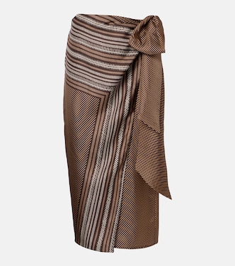 Edro striped silk wrap skirt | Max Mara