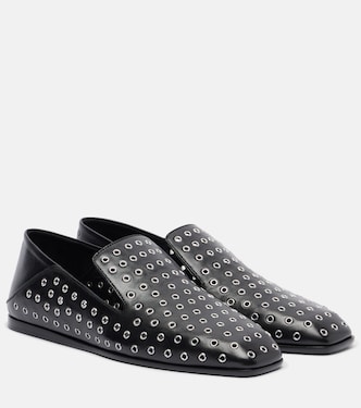 Eliot embellished leather slip-on shoes | Jimmy Choo