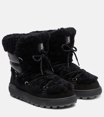 Chamonix shearling-trimmed suede snow boots | Bogner