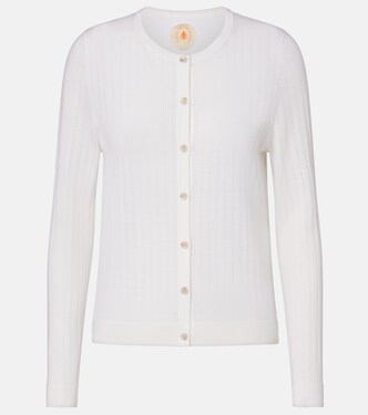 Pointelle virgin wool cardigan | Jardin des Orangers