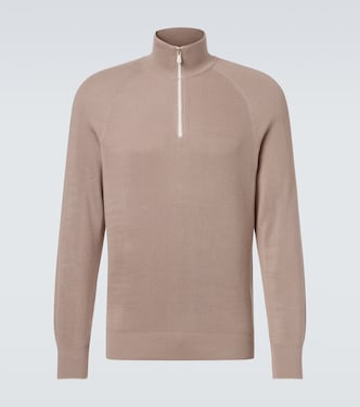 Cotton half-zip sweater | Brunello Cucinelli
