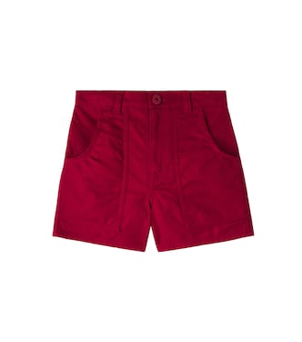 Shorts de lona de algodón con Web  | Gucci Kids