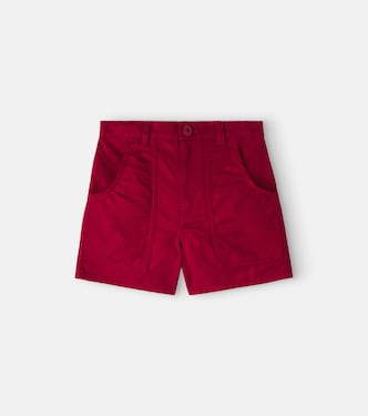 Web Stripe cotton canvas shorts | Gucci Kids