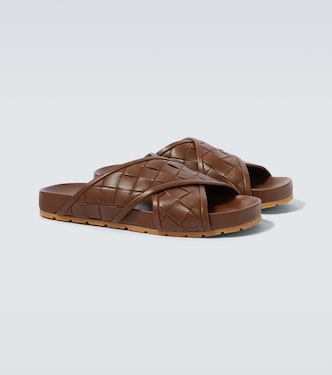 Tarik Intrecciato leather sandals | Bottega Veneta