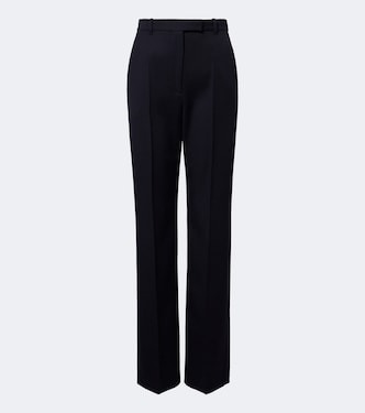 Wool grain de poudre straight pants | McQueen