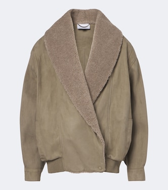 Oversized teddy-trimmed blouson jacket | Stella McCartney