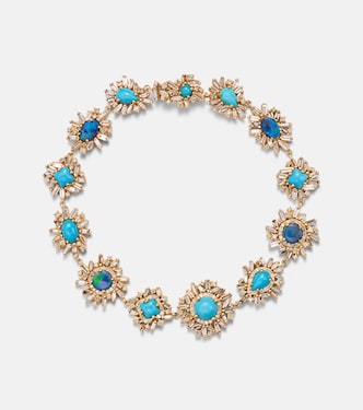 18kt yellow gold (750/1000) bracelet with gemstones | Suzanne Kalan