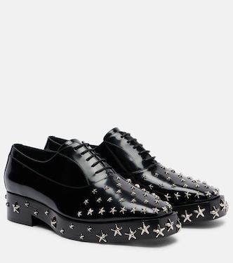 x Jimmy Choo embellished leather derby shoes | Noir Kei Ninomiya