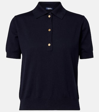 Cotton, silk, and cashmere polo sweater | 'S Max Mara