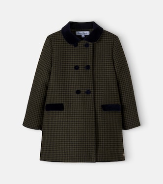Houndstooth wool-blend coat | Tartine et Chocolat