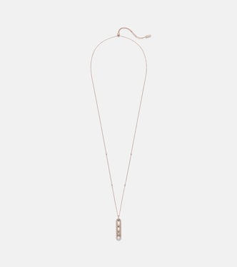 Collana Move 10th in oro rosa 18kt con diamanti | Messika