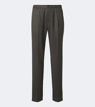 Virgin wool straight pants | Rubinacci