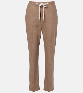 Pantalon fuselé en laine et cachemire | Eleventy