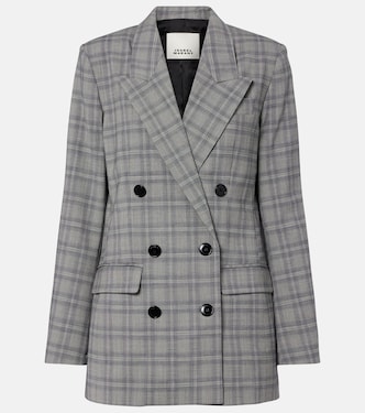Veste Jevima en laine mélangée à motif Prince de Galles | Isabel Marant