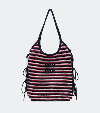Ivy crochet striped shopper | Miu Miu