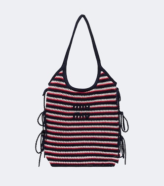 Ivy crochet striped shopper | Miu Miu